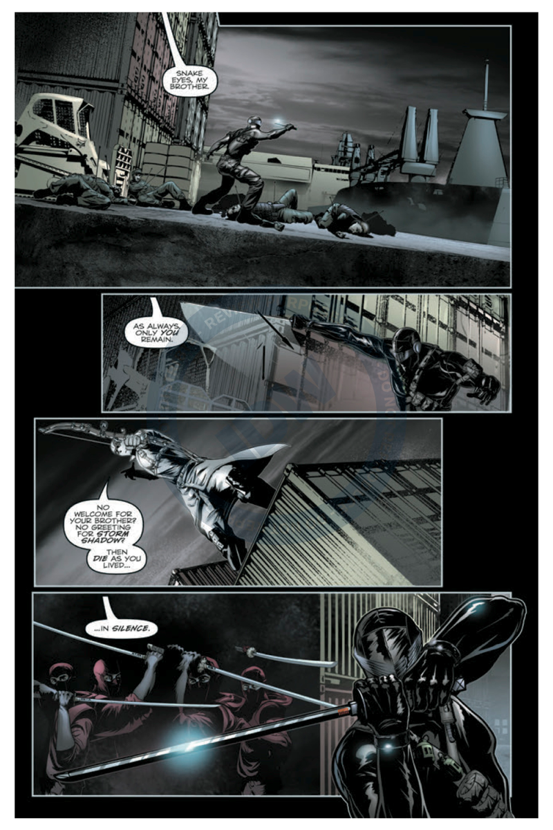 Illustration for article titled In the latest G.I. Joe comic, Snake Eyes goes to war with a zillion ninjas